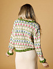 Жаккардовый свитер с оборками "Беверли" экрю | Интернет-магазин Knitman