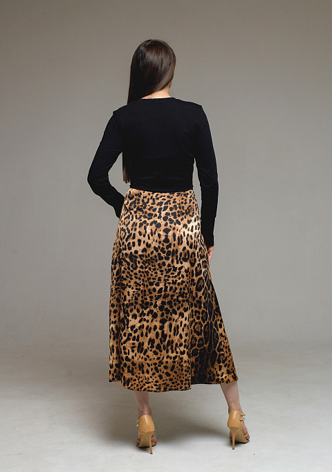 Юбка леопардовая на пуговицах | Интернет-магазин Knitman