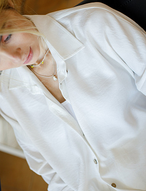 Рубашка свободного кроя белая | Интернет-магазин Knitman
