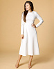 Платье женское с юбкой трапецией, белое | Интернет-магазин Knitman