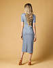 Облегающее платье в полоску с боковым разрезом | Интернет-магазин Knitman