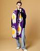 Жаккардовый двусторонний шарф "Яйкокот" светло-фиолетовый | Интернет-магазин Knitman