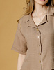 Рубашка укороченная на пуговицах бежевый | Интернет-магазин Knitman