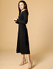 Платье женское с юбкой трапецией, черное | Интернет-магазин Knitman