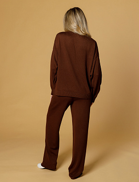 Свитер базовый оверсайз коричневый | Интернет-магазин Knitman