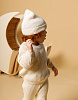 Детская шапка в рубчик, белая | Интернет-магазин Knitman