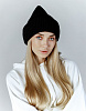 Трикотажная шапка бини в рубчик черная | Интернет-магазин Knitman