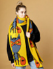 Жаккардовый двусторонний шарф "Кот ниндзя" жёлтый | Интернет-магазин Knitman