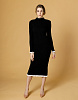 Облегающее платье с оборками, черный | Интернет-магазин Knitman