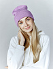 Трикотажная шапка бини двойной вязки лиловая | Интернет-магазин Knitman