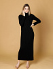Трикотажное платье прямого кроя черное | Интернет-магазин Knitman