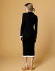 Облегающее платье с оборками, черный | Интернет-магазин Knitman